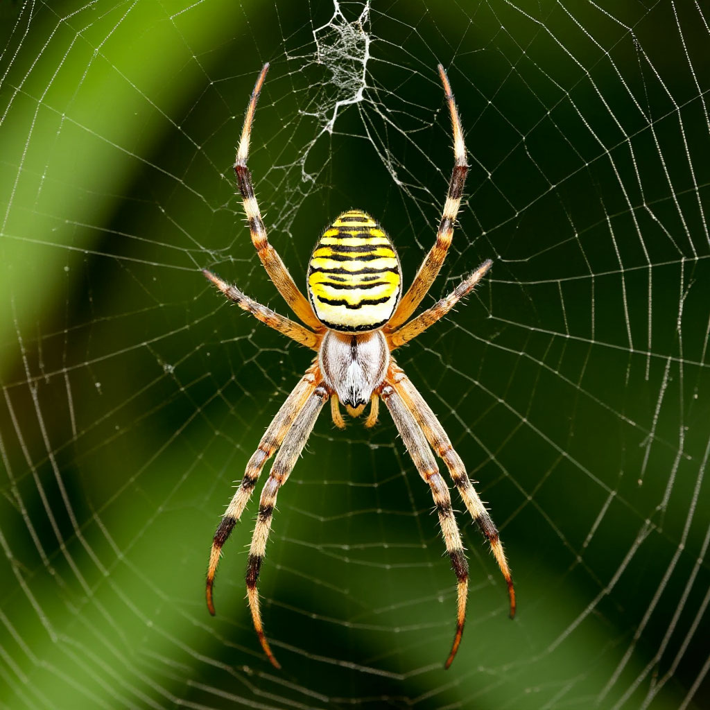 Паук-оса. Фото сгенерировано нейросетью