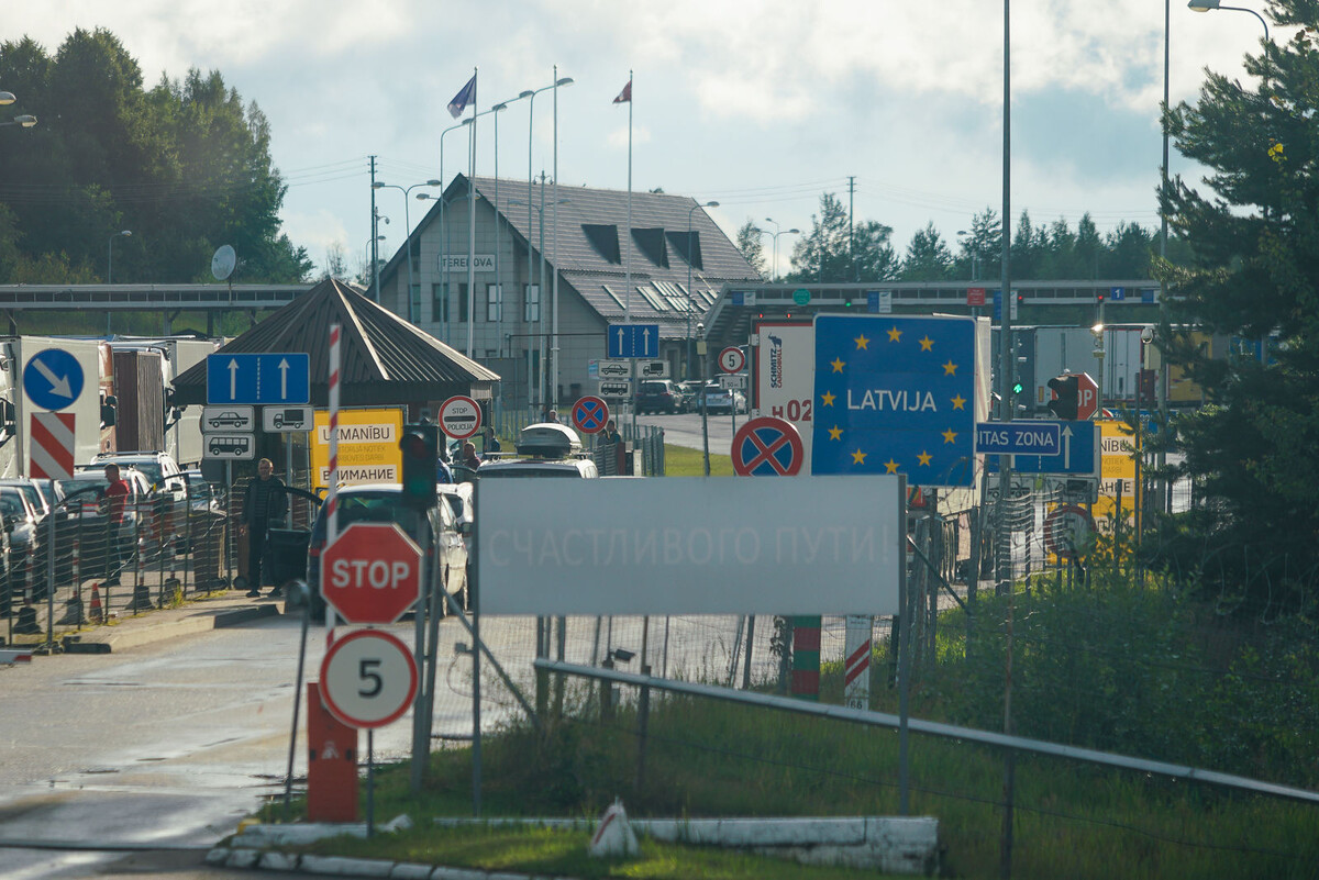 Въезд на латвийский пограничный пункт пропуска Терехово © Sputnik