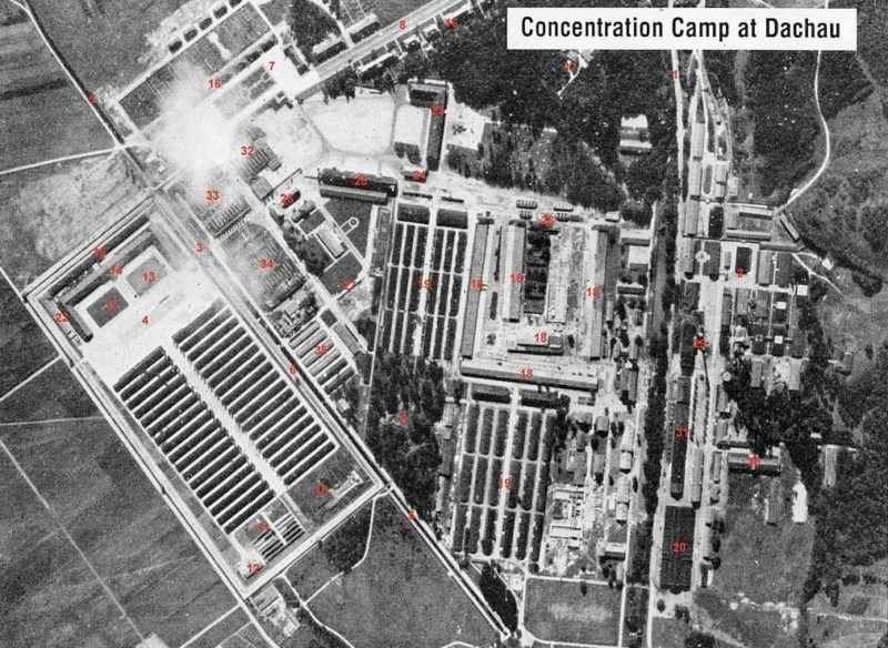 Аэрофотосъемка лагеря Дахау. https://wwii.space/