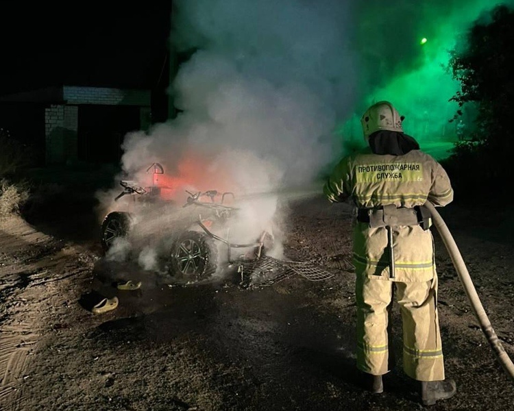     В Обояни после ДТП загорелся квадроцикл