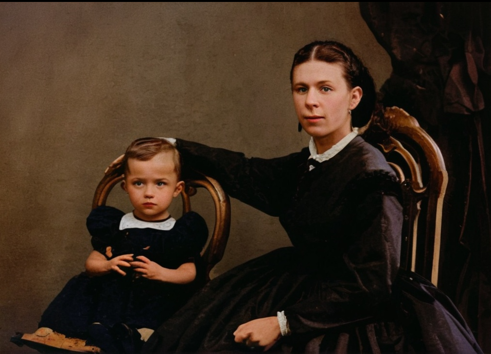 Мария Александровна Ульянова со с дочерью Анной