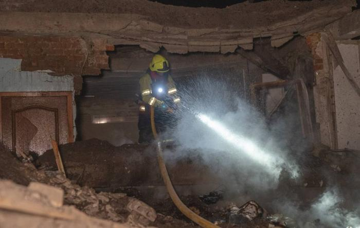 Поражённый ударами Гераней сегодня ночью ПВД ВСУ в Сумах, источник Телеграм-канал Хроники Гераней