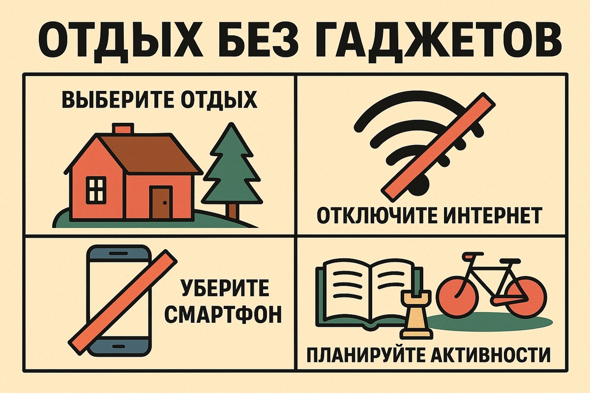 Как отдохнуть без гаджетов в 2025: 4 лайфхака для полной перезагрузки