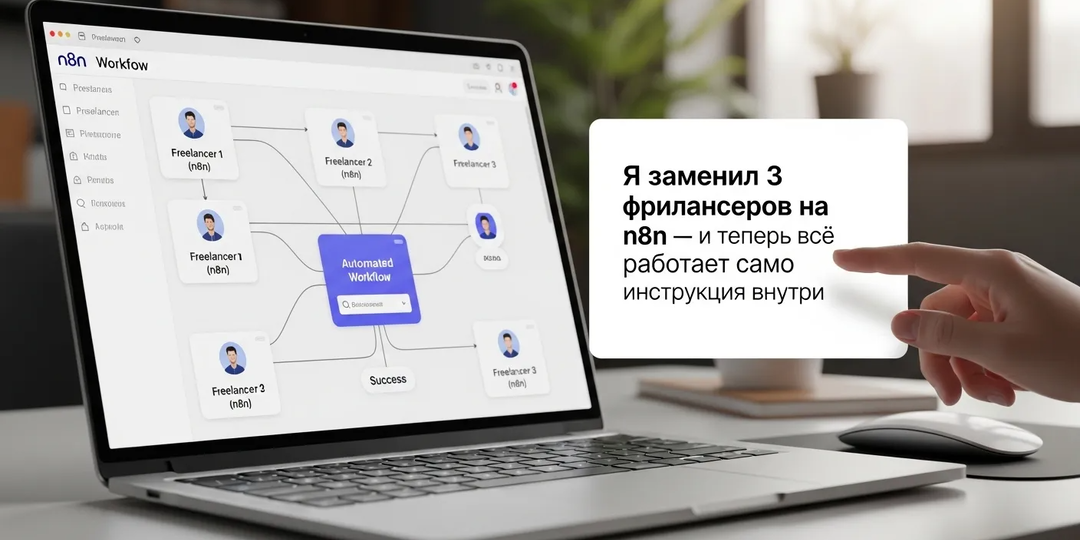 🤯 Я заменил 3 фрилансеров на n8n — и теперь всё работает само (инструкция внутри)