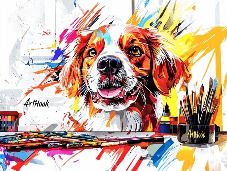    Портрет собаки на заказ: как сохранить душу вашего любимца на холсте и сделать уникальный подарок с эмоциями Art-Hook.Ru