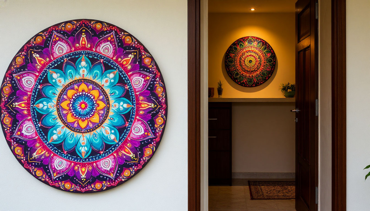 мандала в интерьере 