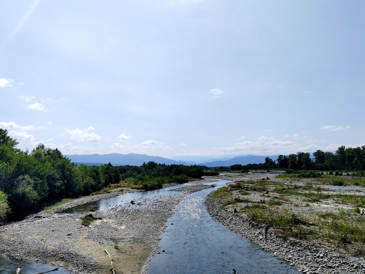 Река Малая Лаба. Вид с моста между поселком Псебай и станицей Андрюки. Фото автора