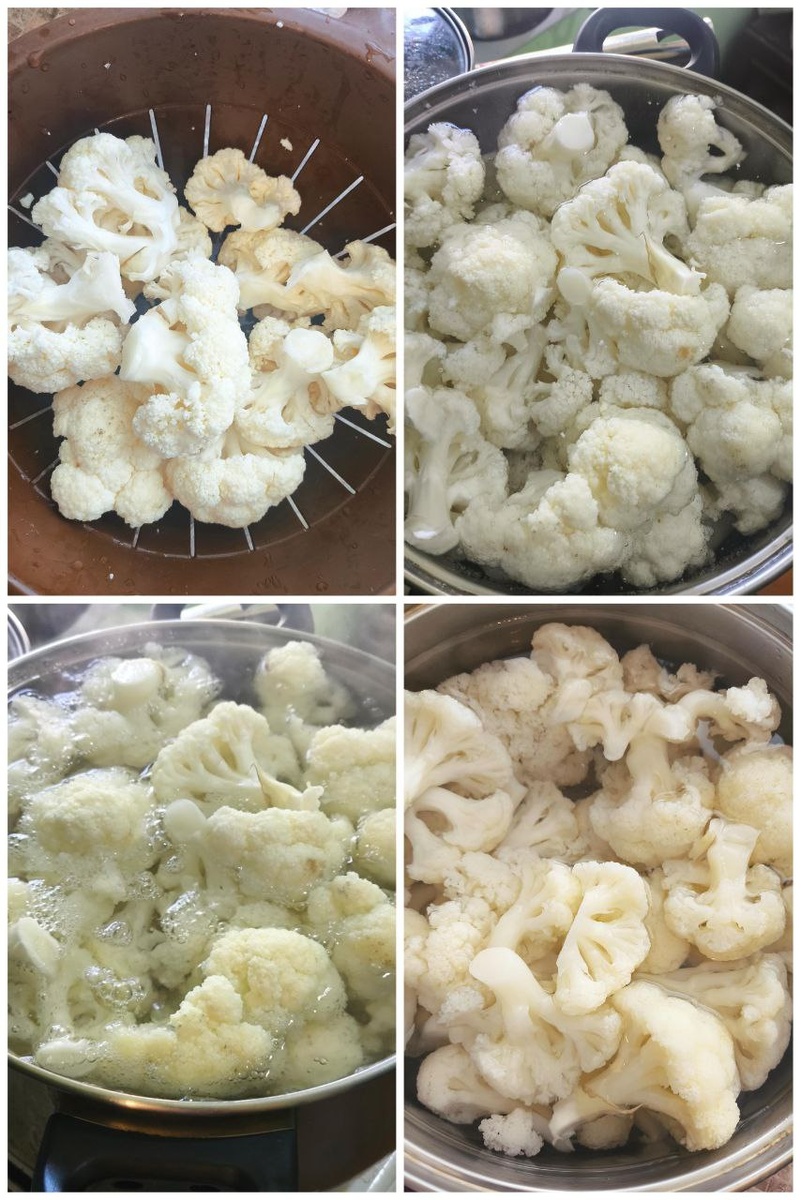 Слева направо: Промыли, Закинули вариться. Варим, заливаем водой холодной.