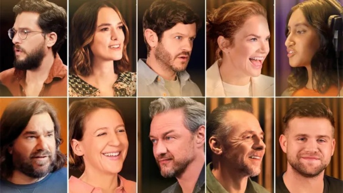 Кит Харингтон, Кира Найтли, Иван Реон, Рут Уилсон, Амбика Мод, Лео Вудалл  Саймон Пегг, Джеймс Макэвой, Джемма Уилан и Мэтт Берри. Фото: Pottermore Publishing/Audible