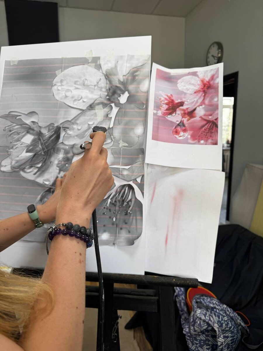 Работа с трафаретом