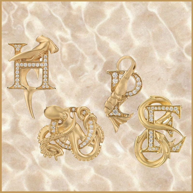 Колье Stephen Webster Fish Tales из желтого золота с бриллиантами