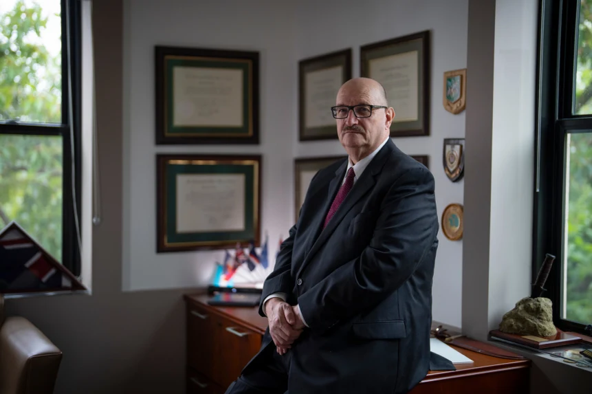 John Dinkelman, president of the Foreign Service Association, in his office in Washington, D.C., on Wednesday.Frank Thorp V / NBC News.