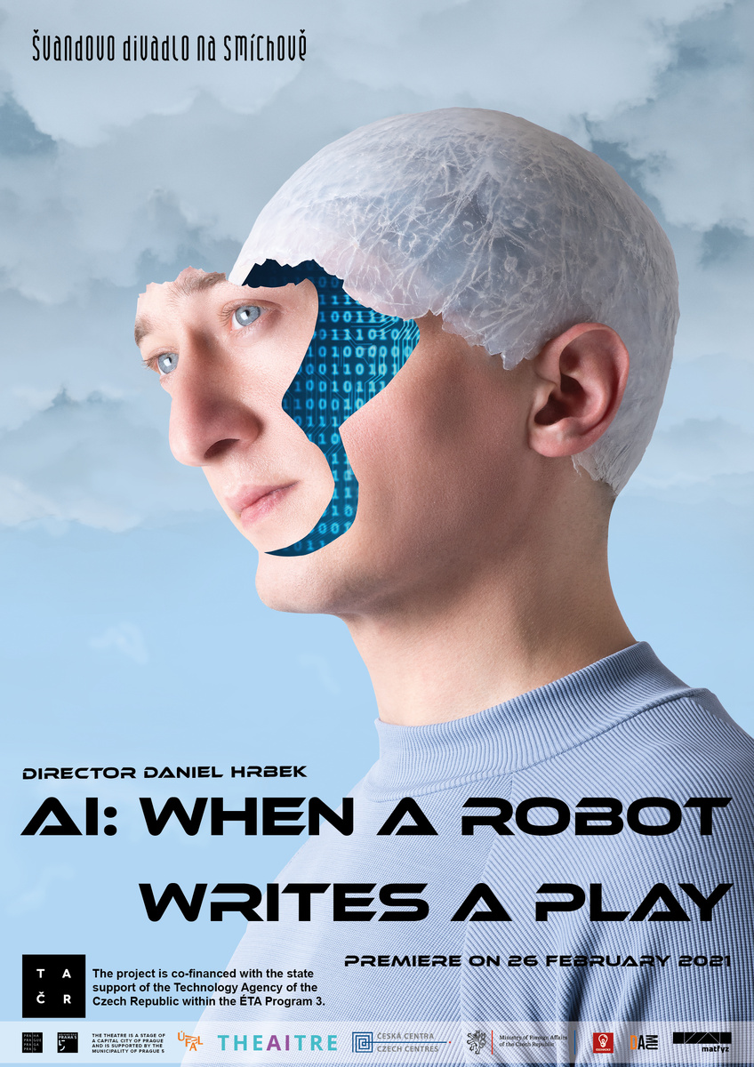 Рекламный постер спектакля «AI: When a Robot Writes a Play»