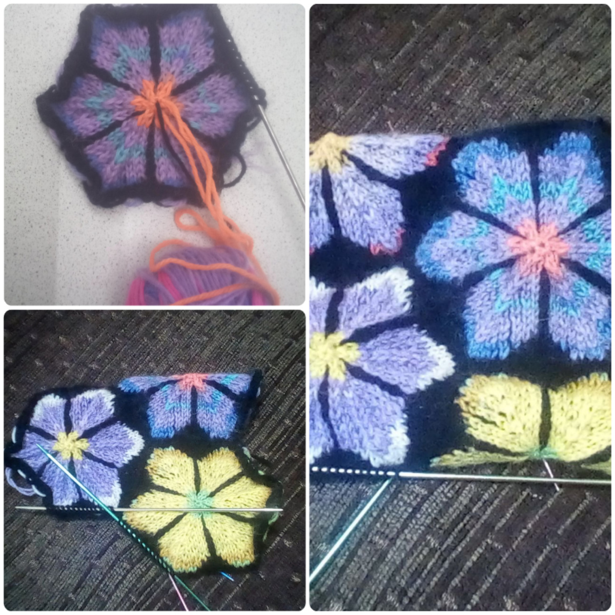 Процесс вязания носочков