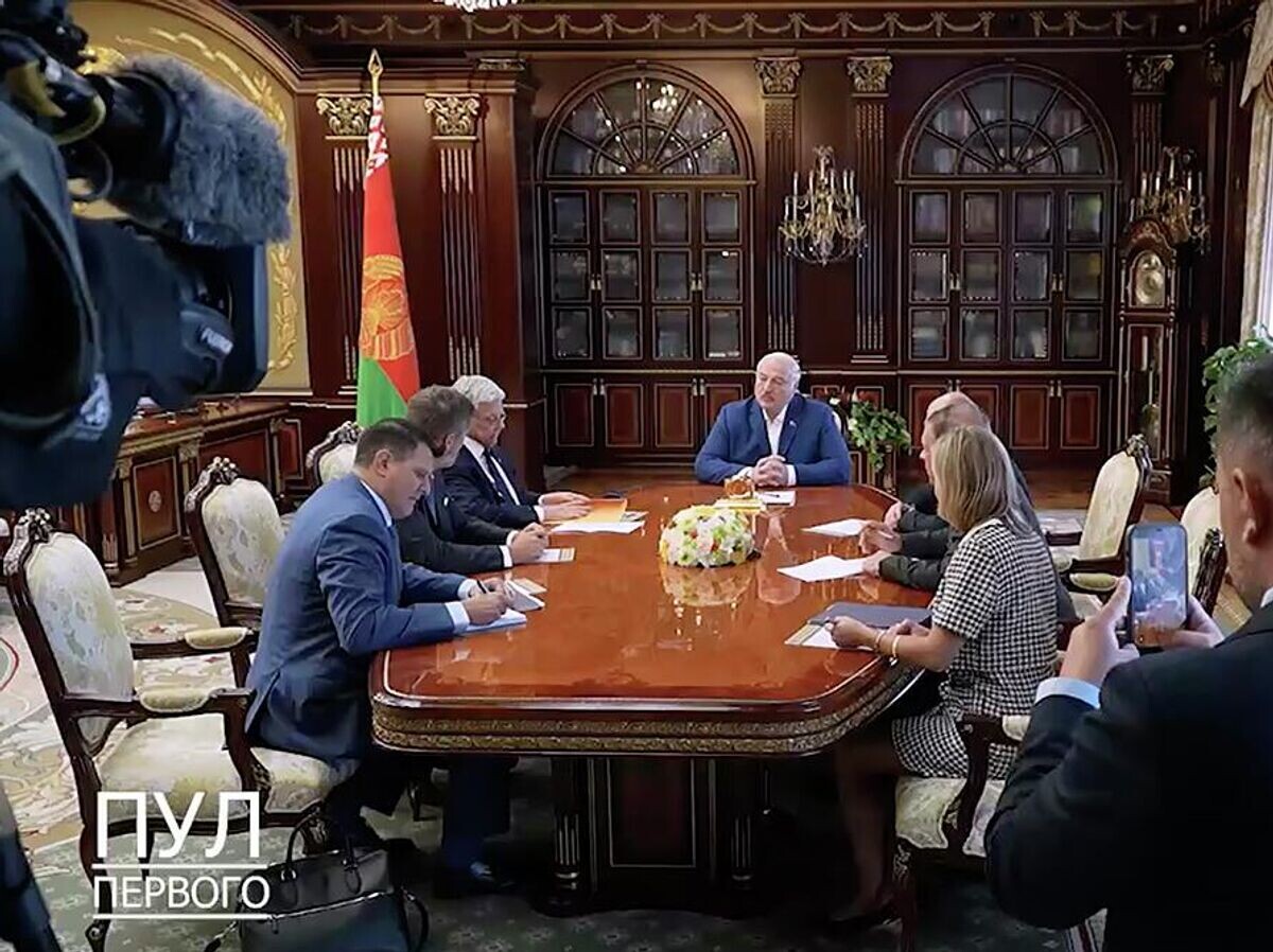    Встреча Александра Лукашенко и Джона Коула© Пул Первого/Telegram