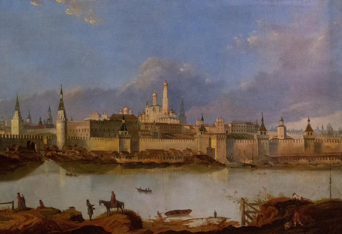 Вид Москвы при Петре I. (Из Замоскворечья). Рабус К. И. (?). 1850-е гг.