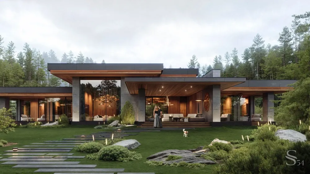 Элитная вилла в темных оттенках в Agalarov Estate