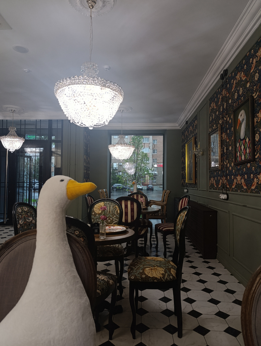 Обедаю в компании с плюшевым другом