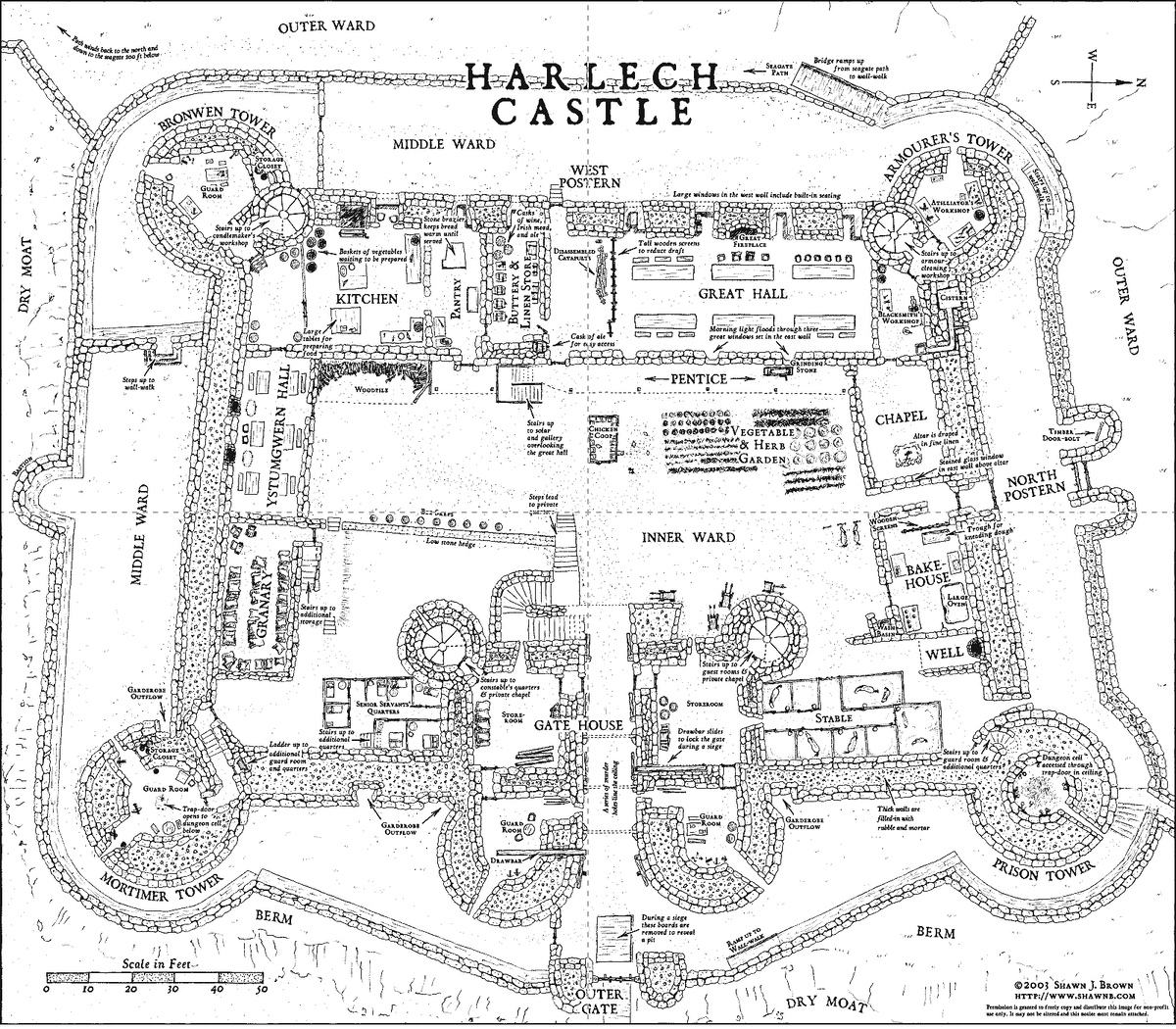 План замка Харлех