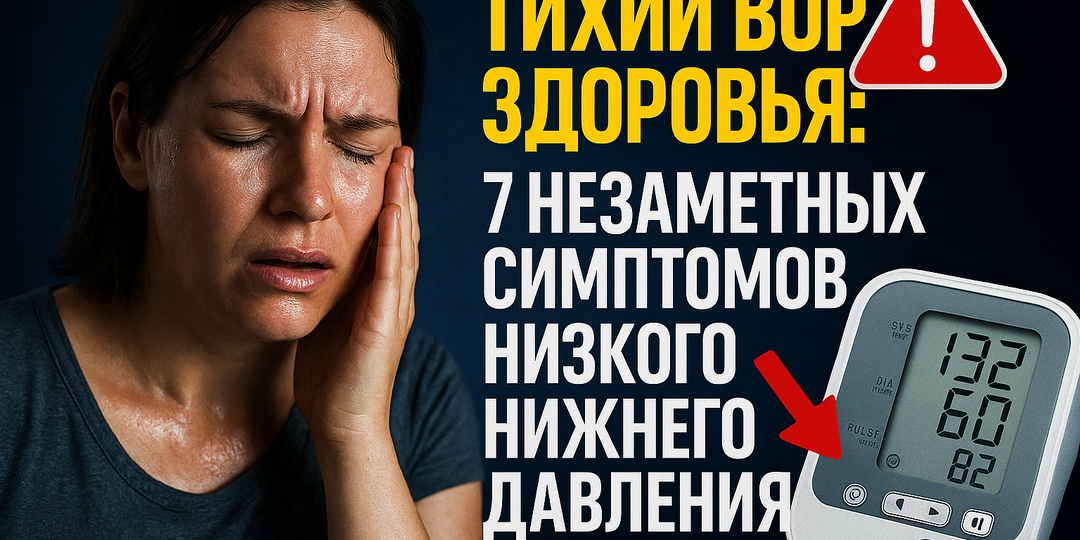 Тихий вор здоровья: 7 незаметных симптомов низкого нижнего давления, которые нельзя игнорировать