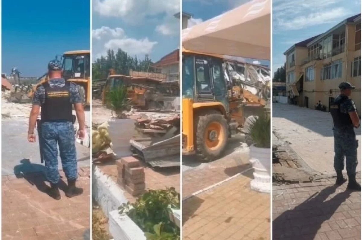    В Феодосии по решению суда снесли незаконные бунгало и навесы