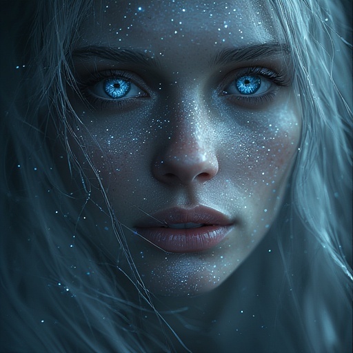 Девушка со светящимися глазами