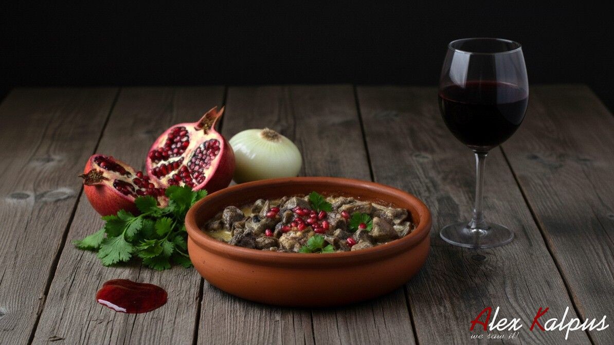 Куриная печень в сметане (катмис гвидзли аражнит - ქათმის ღვიძლი არაჟნით) не самый древний рецепт. Он современный и это не кучмачи! 