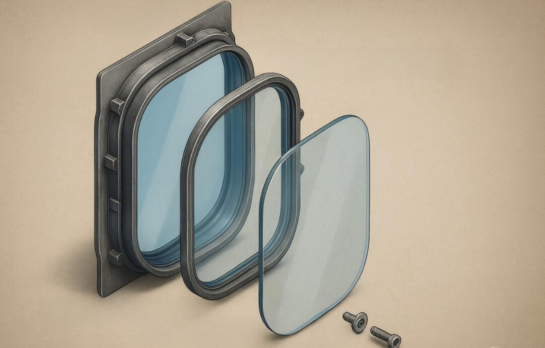    Иллюминатор самолета состоит из трех слоев