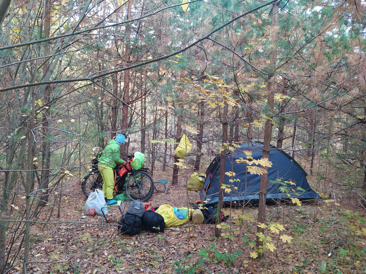 Последняя ночёвка велопохода