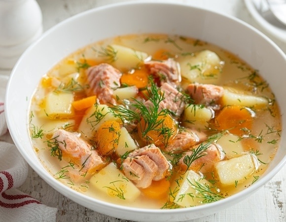 Какую рыбу добавляют в уху по-русски и по-фински — шеф-повар подобрала лучшие варианты