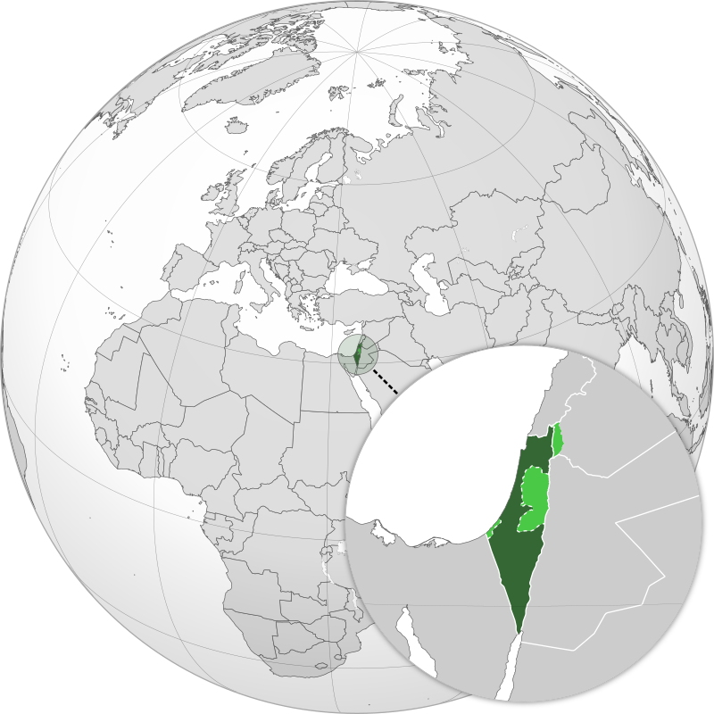 Израиль на карте мира 