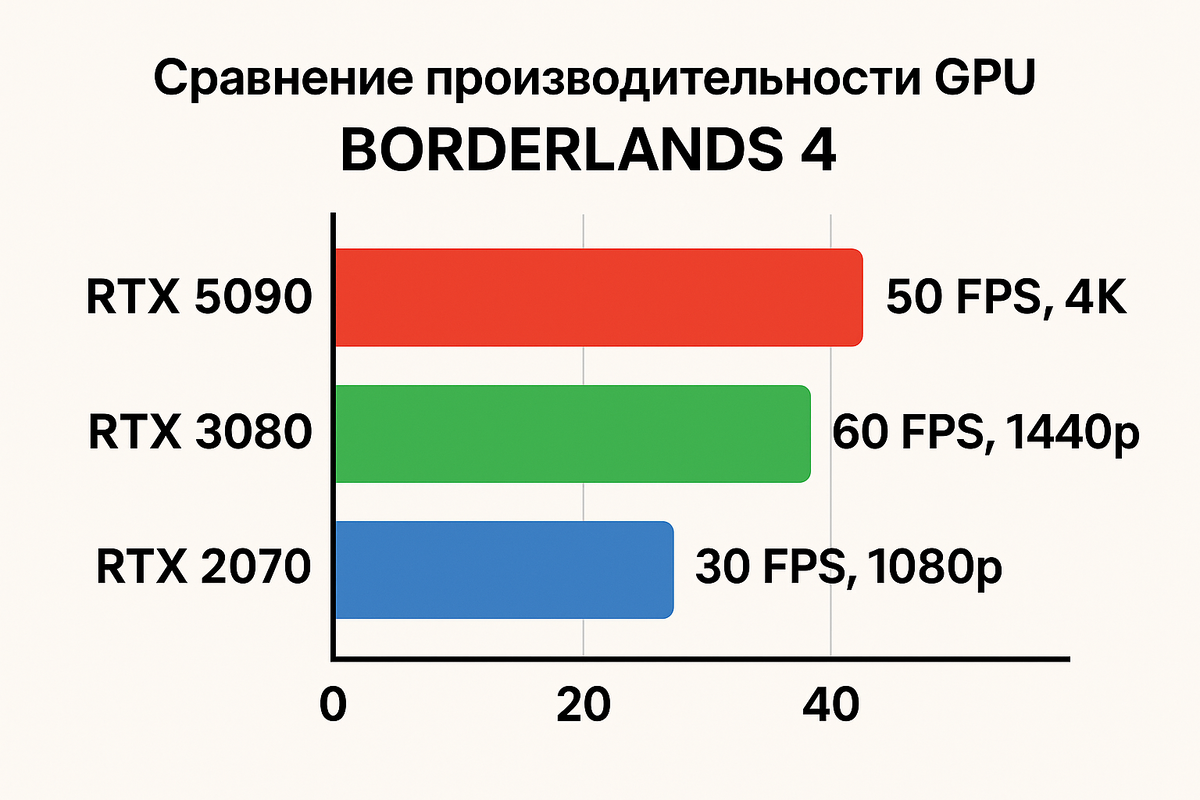 Производительность видеокарт в Borderlands 4 — реальные FPS в разных разрешениях