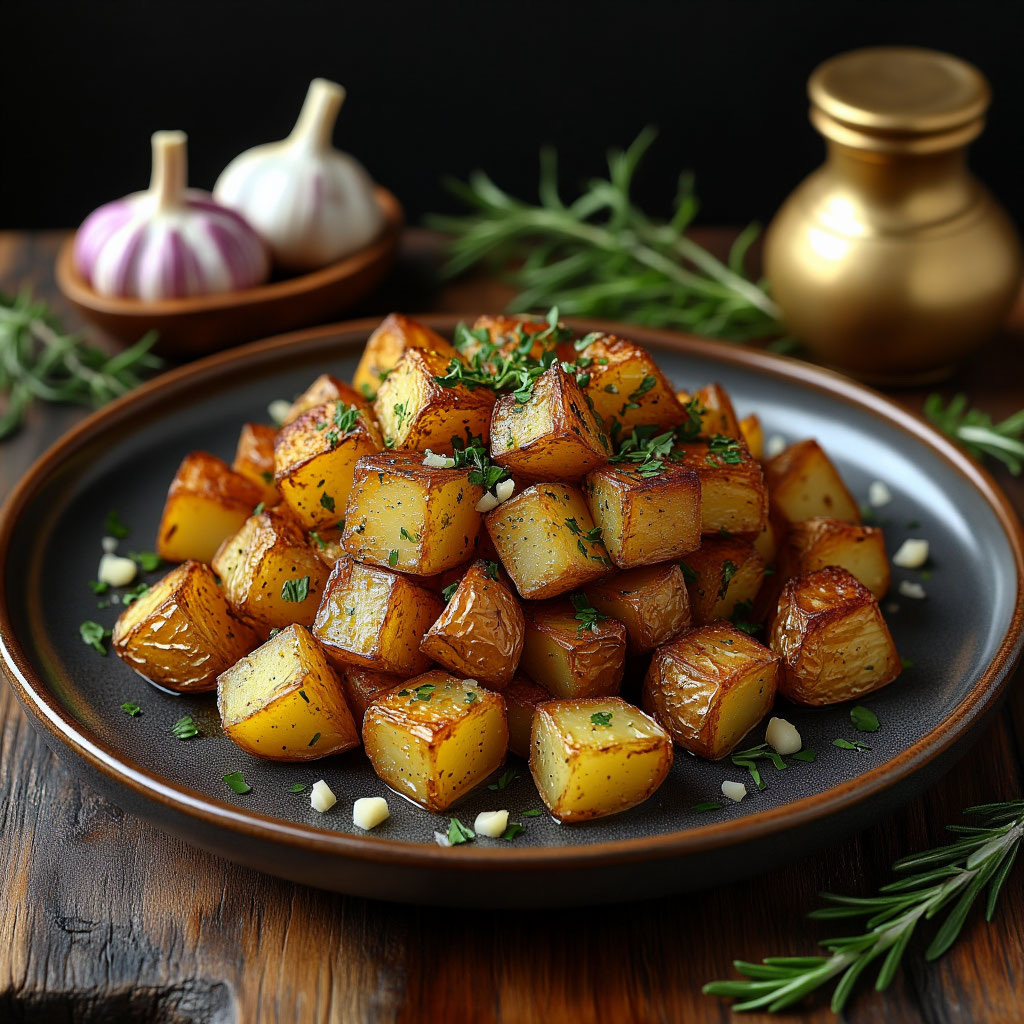 Картошка в духовке с чесноком и копченой паприкой