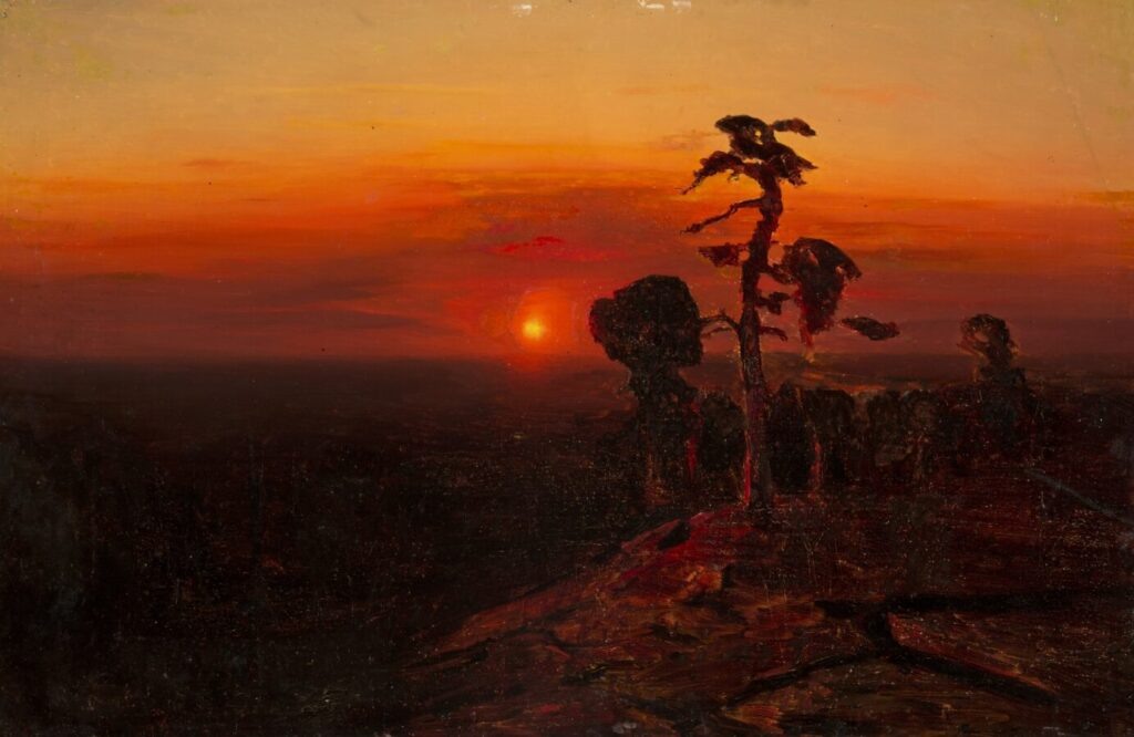 А.И. Куинджи «Закат над сосновым лесом», 1900-е © ГРМ