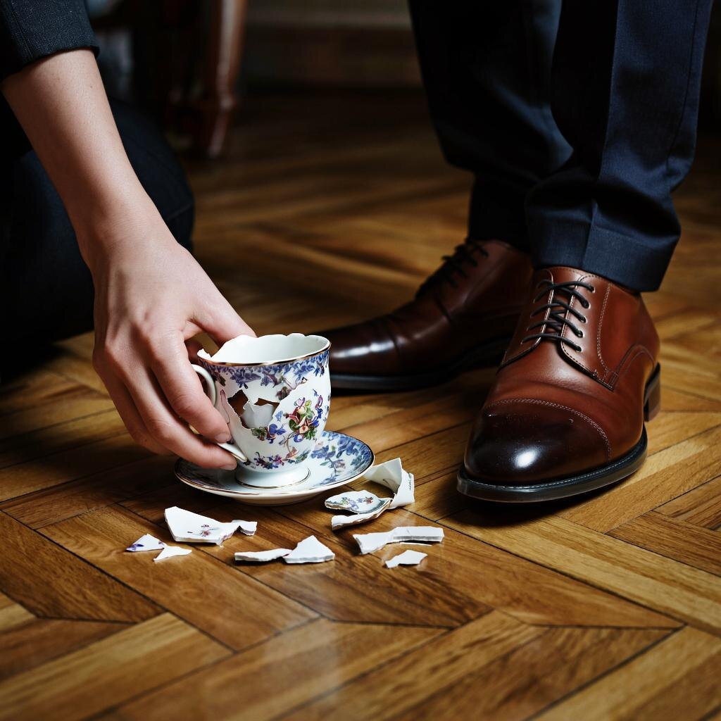 Она разбила его чашку, он разбил её сердце