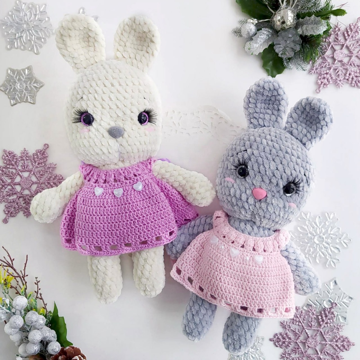 Зайка-малышка в платье