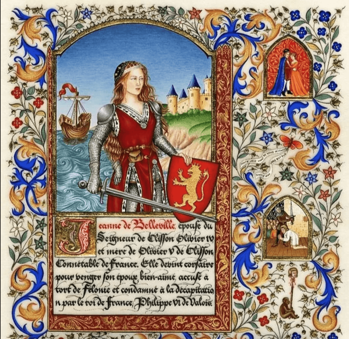 Жанна де Бельвиль. Современная миниатюра. Художник Эльза Милле.