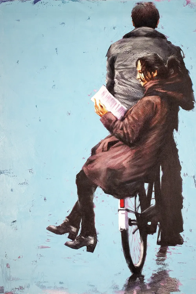 © Игорь Шульман (Андрианов). Студенты. Холст, масло. 2018.