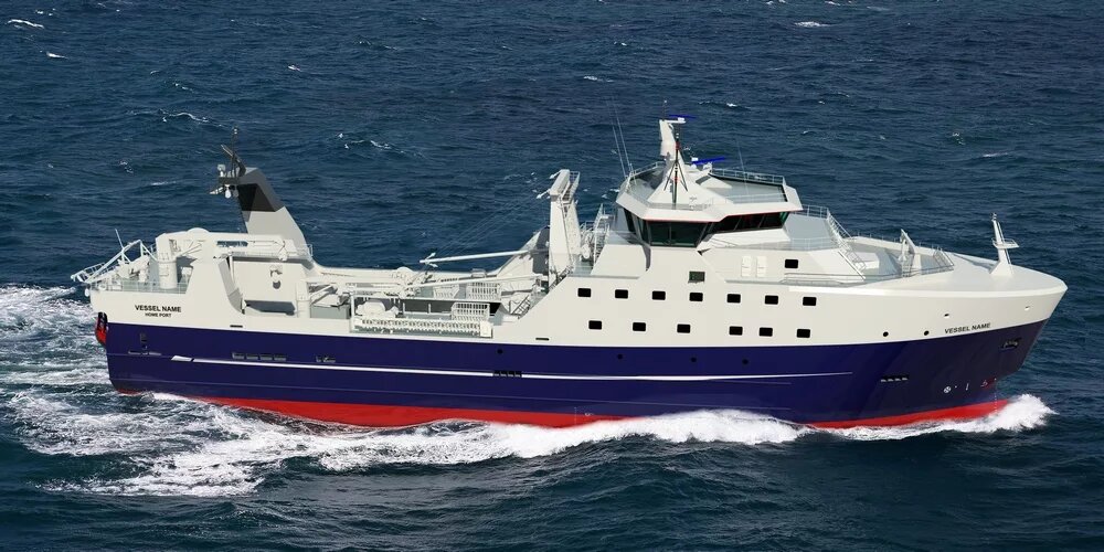 так примерно выглядел морозильный траулер