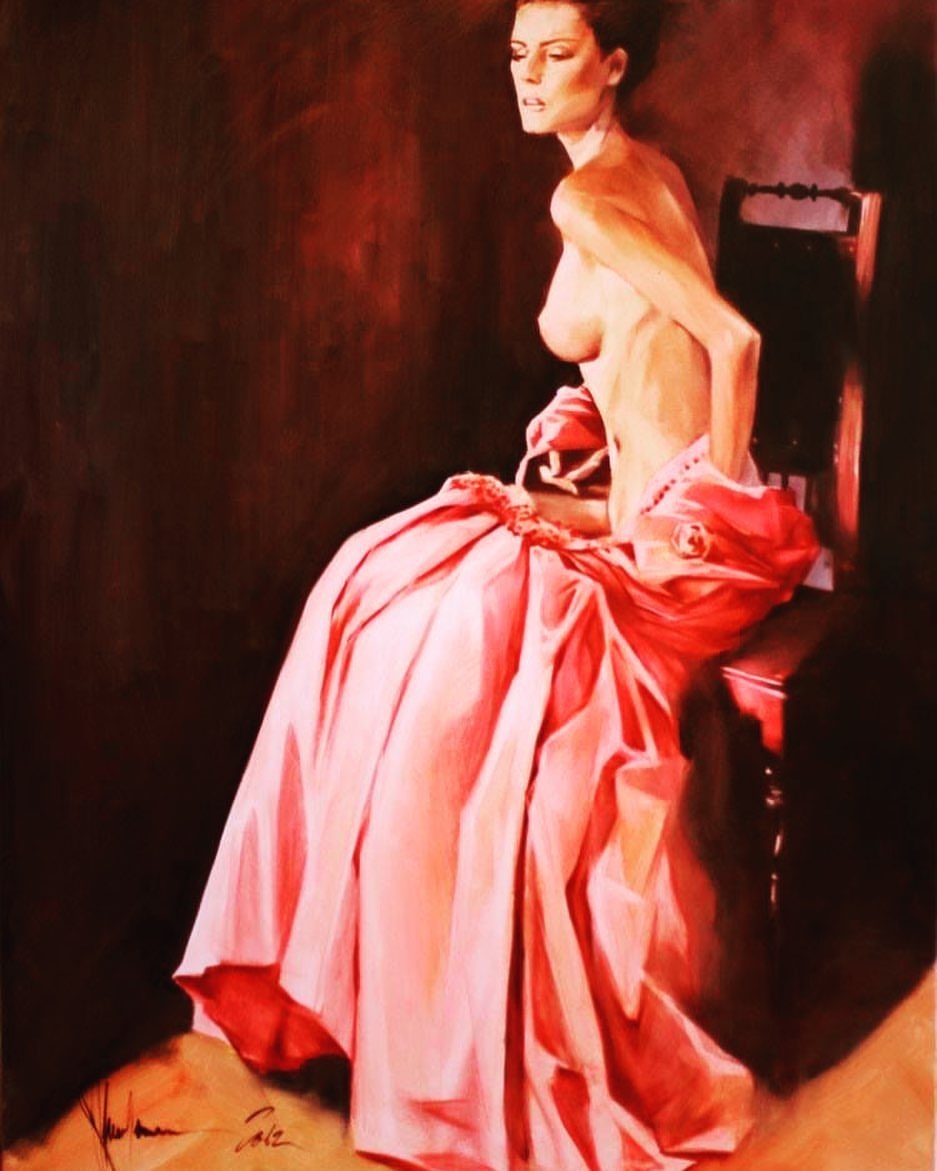 © Игорь Шульман (Андрианов). Вечернее платье. Холст, масло. 120 х 90 см. 2012.