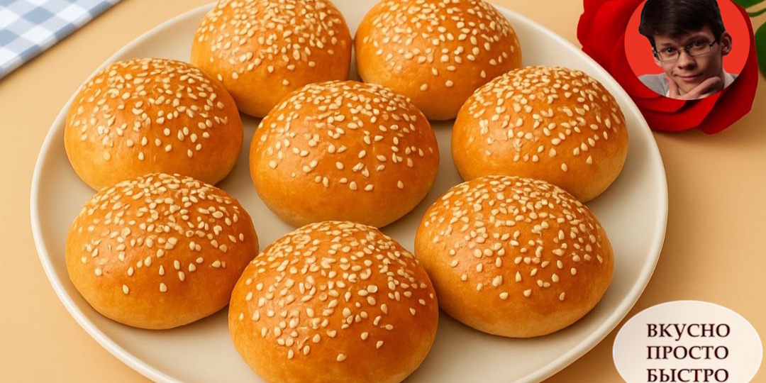 БУЛОЧКИ ДЛЯ БУРГЕРА! Идеальные, мягкие, с кунжутной корочкой! Лучше, чем в ресторане