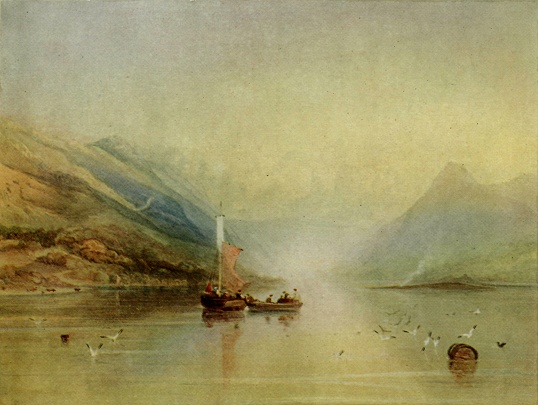 Lake Scene by Copley Fielding 