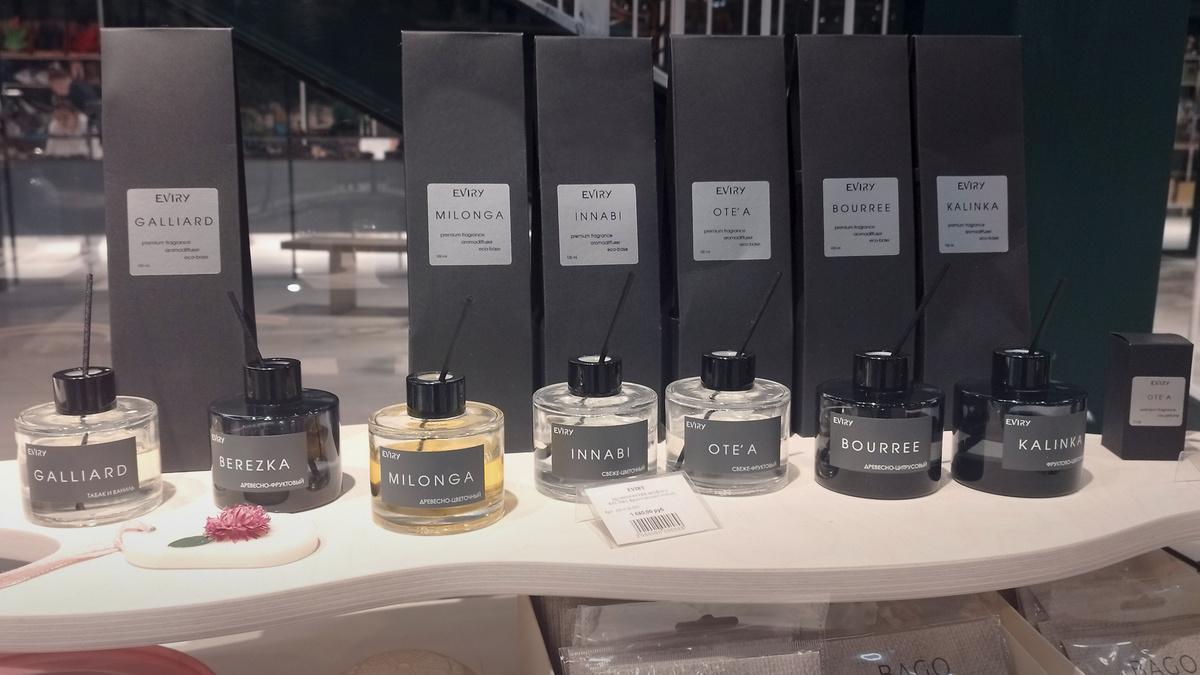 Ароматические диффузоры EVIRY. Зеленый маркет - Болотная площадь, Москва 2025