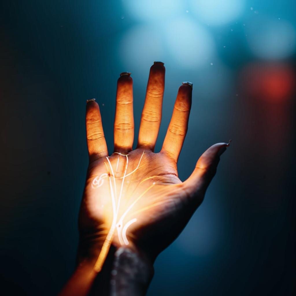 Хиромантия. Иллюстрация сгенерирована нейросетью