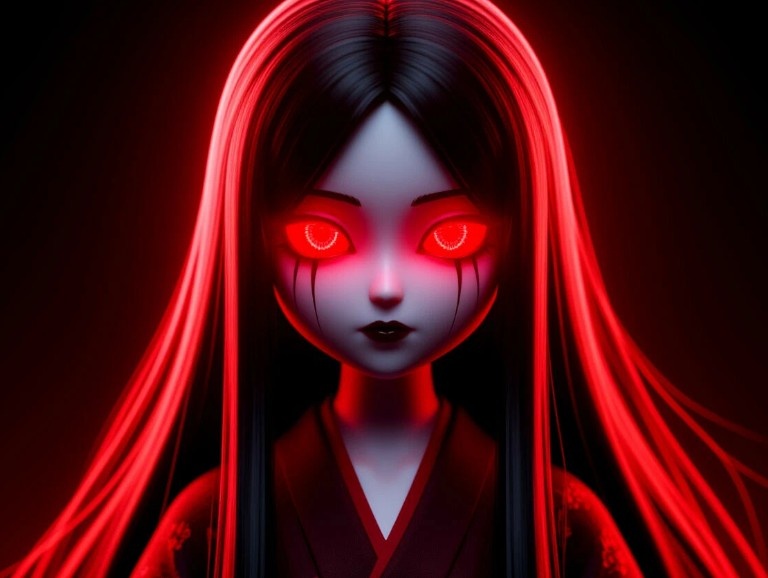 Да, да, я знаю, что это не скрин с игры! Это моя личная версия Гейши, которую мне нахилячила нейросеть по моему запросу «самая жуткая гейша в истории Роблокса». Кажется, ИИ меня немножко неправильно понял... Или понял слишком хорошо? 👀