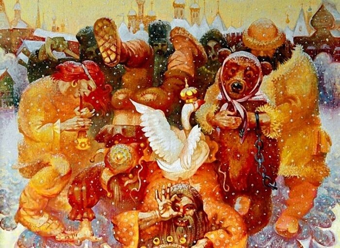 Рис. 176. Скоморошьи забавы