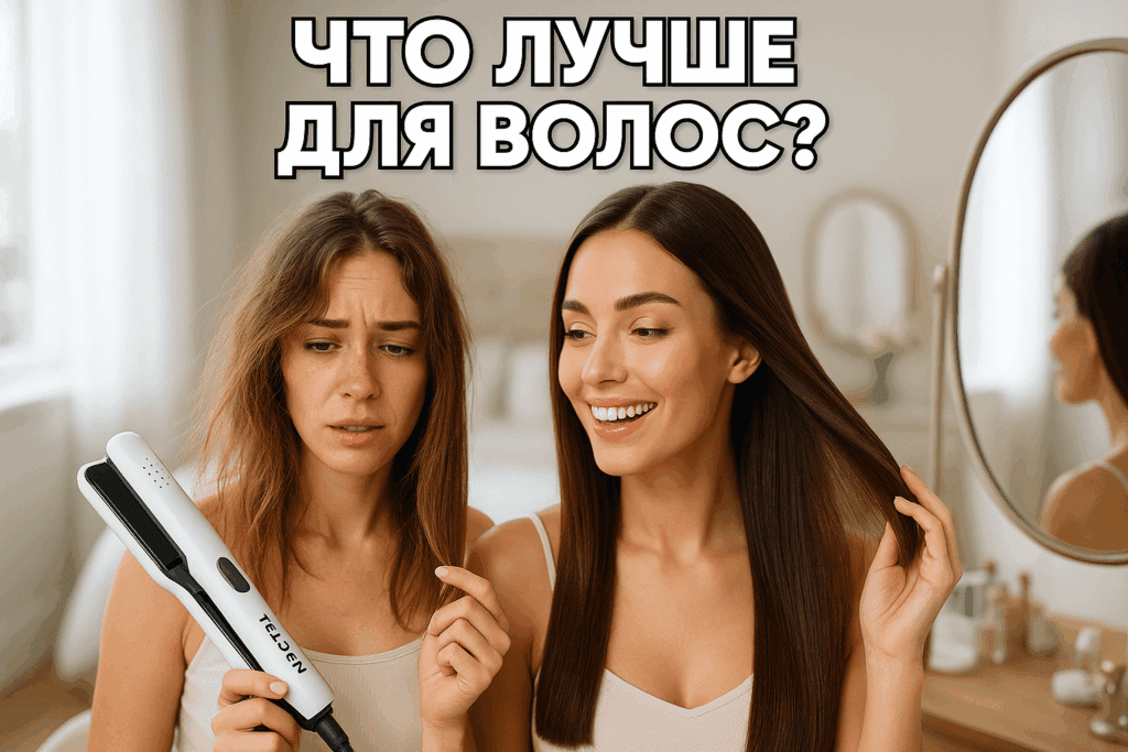    Паровой выпрямитель или обычный: что стало с волосами через 3 месяца TELZEN