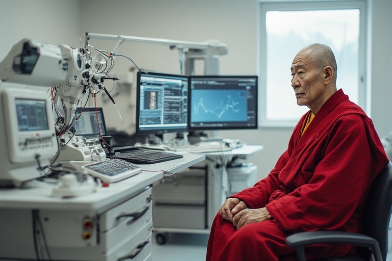 Российские ученые изучают медитацию тибетских монахов прямо в монастырях