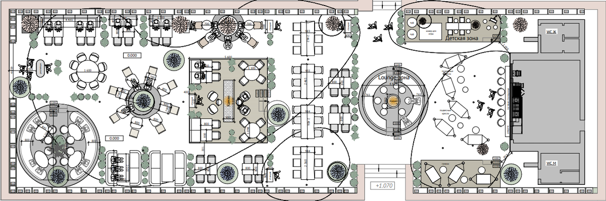 План ресторана