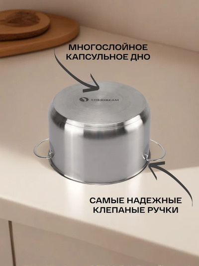 LoliDream Набор посуды из нержавеющей стали 6 предметов